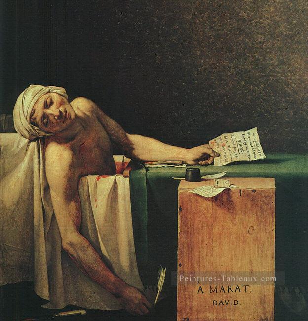 La mort de Marat cgf néoclassicisme Jacques Louis David Peintures à l'huile